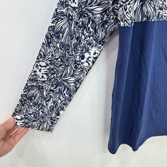 Lilly Pulitzer Finn Top High Tide Navy Gday Mate Long Sleeve Top, size XXL - Picture 6 of 7